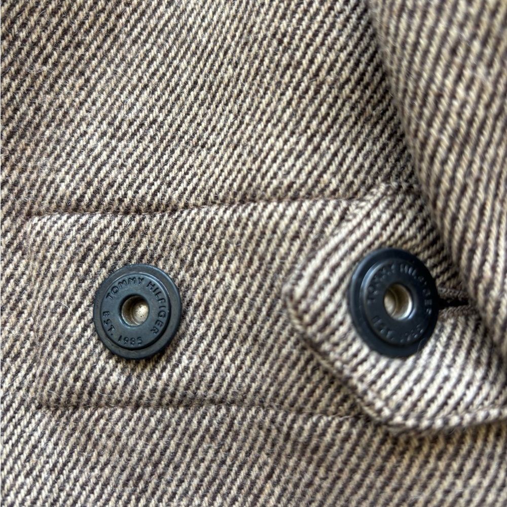 Tommy Hilfiger wool coat XL camel color detachable hood men’s field jacket - Picture 9 of 16